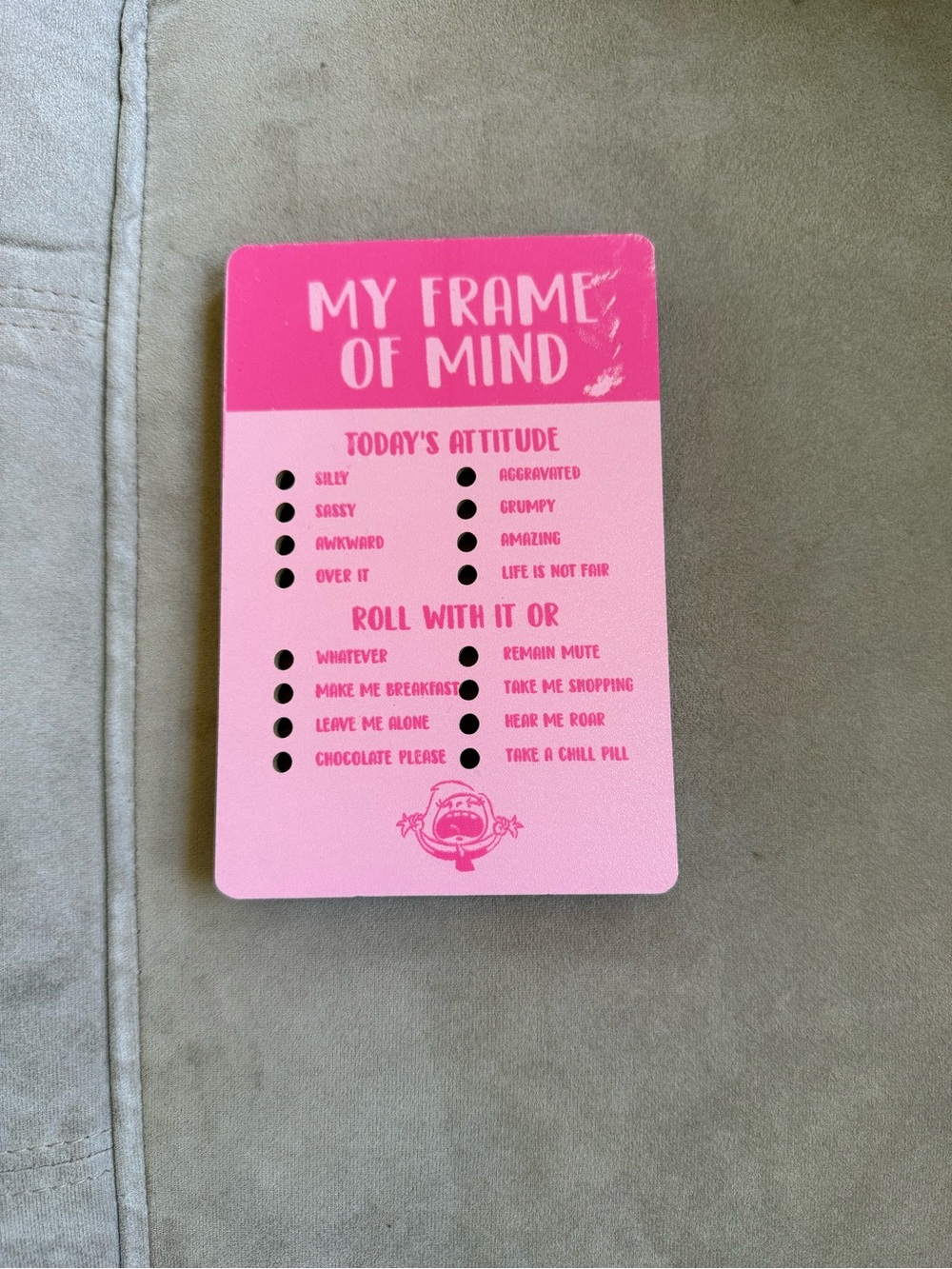 “My Frame of Mind” Pink Wall/Office Decor